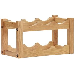 vidaXL-Wijnrek-voor-6-flessen-37x21x21-cm-massief-eikenhout