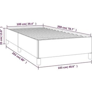 VidaXL Bedframe Stof Taupe 100x200 cm