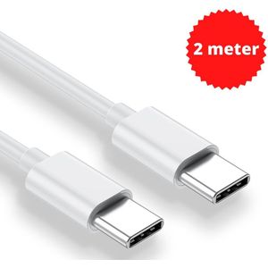 DutchOne USB C kabel 2 Meter 85W 4A - USB C naar USB C - Geschikt voor Apple iPhone 15, Macbook, iPa