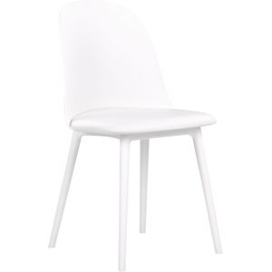 Beliani FOMBY - Set van 2 stoelen - Wit - Synthetisch materiaal