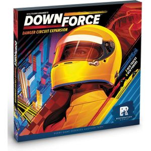 Restoration Games Downforce: Danger Circuit - Bordspel met 2 nieuwe tracks en 6 nieuwe powers | Leeftijd 8+ | Aantal spelers 2-6