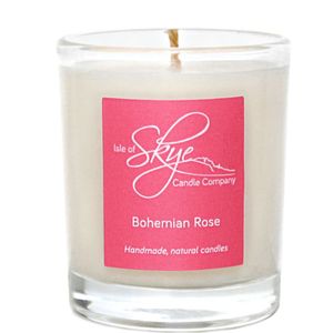 Geurkaars Roos Mini - 20 uur - Sojawas - Isle of Skye Candle