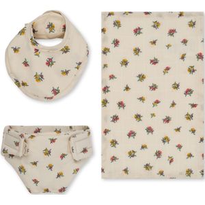 Konges Sløjd Poppen Speelgoed - Slabbetje/Luier/Doek - Katoen - Nursery Set - Peonia