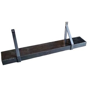Anli-Style Robuuste wandplank Zwart + metalen houders