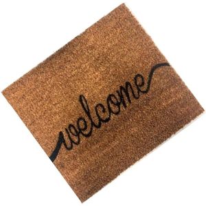 Synx Tools Deurmat Binnen Cocos Welcome- Droogloopmat - 40 x 60cm - Droogloop - buitenmat - Deurmatt