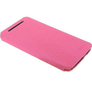 Rock Big City Leather Side Flip Case HTC One Rose Red