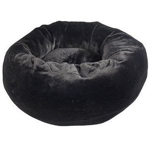 Foeiii Hondenmand cozy pluche relax donut zwart