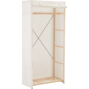 vidaXL-Kledingkast-79x40x170-cm-stof-wit