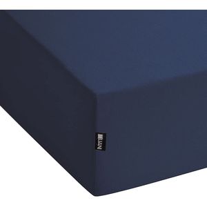 HOFUF - Laken - Marineblauw - 140 x 200 cm - Katoen