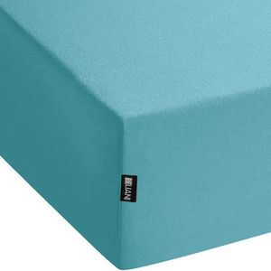 HOFUF - Laken - Turquoise - 180 x 200 cm - Katoen
