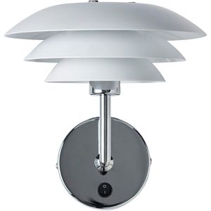 DL20 wandlamp opaal, messing - Wit