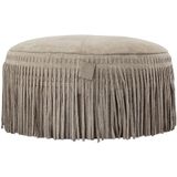 PTMD Poef Eleora - 50x25x50 cm - Suede - Taupe