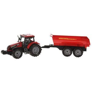 Tractor met Aanhanger Rood