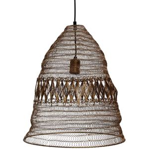 PTMD Moka Hanglamp Antiek - H44 x Ø41 cm - Ijzer - Koper