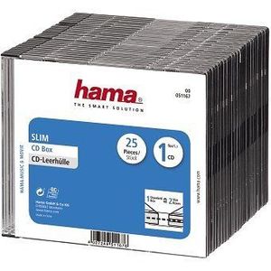 Hama CD Slim Box Zwart 25Pak
