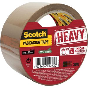 Scotch verpakkingsplakband Heavy, ft 50 mm x 50 m, bruin, per stuk