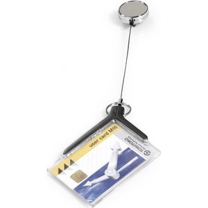 Durable De luxe pro kaarthouder - 5,4 x 8,5 cm - Inclusief badge reel - 10 stuks