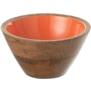 J-Line kom - hout - orange - small