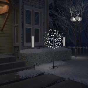 Kerstboom 120 LED&#39;s koudwit licht kersenbloesem 150 cm