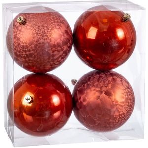 Kerstballen Koper Plastic 10 x 10 x 10 cm (4 Stuks)