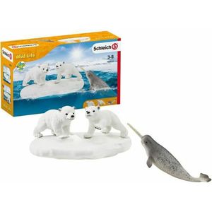 Set van Wilde Dieren Schleich Polar Bear Slide + 3 jaar