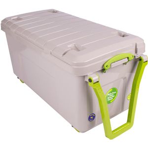 Really Useful Box recycled opbergkoffer op wieltjes 16 liter, grijs