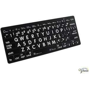 Able2 - Bluetooth Mini-Toetsenbord XL - Wit/Zwart - Voor Apple en Android