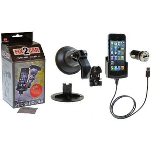 60203 Kram Fix2Car Active Holder Window incl. Car Charger & Griffin Data Cable Apple iPhone 5/5S/SE