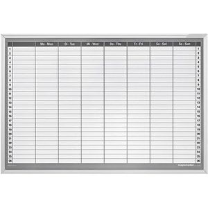 Magnetoplan Weekly Planner Plantafel CC - 90x60cm (BXH) - 7 -Day Week - Aluminium frame