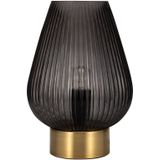 Pauleen Crystal Gloom Tafellamp - E27 - 40W - Zwart Rookglas/Messing