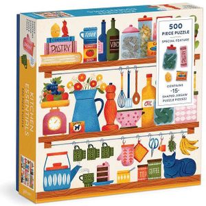 Galison- Kitchen Essentials puzzel - 500 stukjes met gevormde stukjes