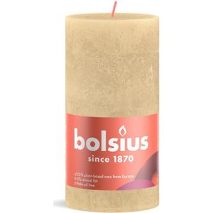 Bolsius - Rustiek stompkaars shine 130 x 68 mm Oat beige kaars