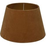 HSM Collection - Lampenkap Rond Conisch - ø28-ø40*25 - Velvet - Beige/Goud