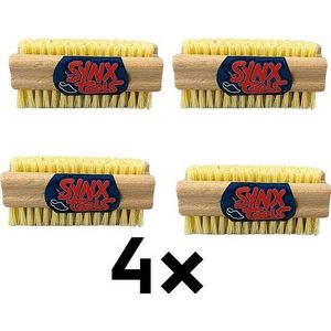 Synx Tools Nagelborstel hout set van 2 stuks - schrobborstels - nagel borstel - schrobbezem - nagelb
