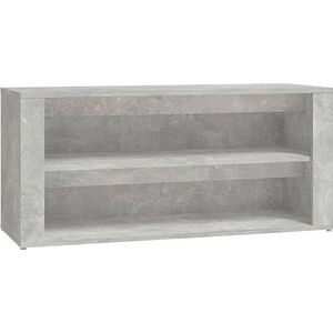 vidaXL-Schoenenrek-100x35x45-cm-bewerkt-hout-betongrijs