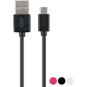 Kabel USB naar Micro-USB KSIX 1 m Zwart