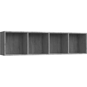 VidaXL Boekenkast/TV-meubel 143x30x36 cm - Bewerkt Hout - Grijs Sonoma