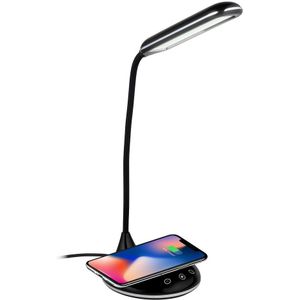 Grundig Bureaulamp met Telefoonoplader - Draadloos - USB - LED - Flexibel Buigbaar - Zwart