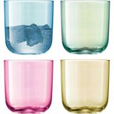 L.S.A. Polka Waterglazen - Set van 4 Stuks - Pastel - Assorti