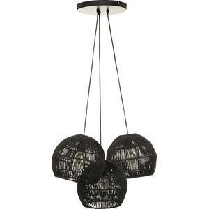 Atmosphera Tropi Hanglamp zwat - Dia 25 cm - Zwart - Lamp - E27 - Pendellamp - Exclusief lichtbronne