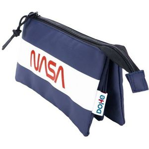 Pennenetui met 3 vakken DOHE Nasa Flag Blauw