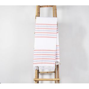 Yarn-dyed Red & Blue Hammam Towel