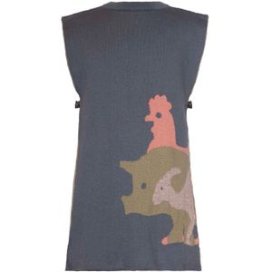 Infantium Victoria - Gebreid Vest - Kaki - Biologisch Katoen