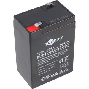 Loodaccu - 6V - 4000 mAh - 70 x 47 x 107 mm - Zwart