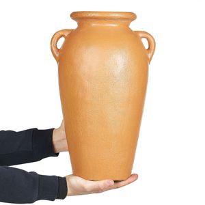 Beliani DABONG - Decoratieve vaas - Oranje - Terracotta