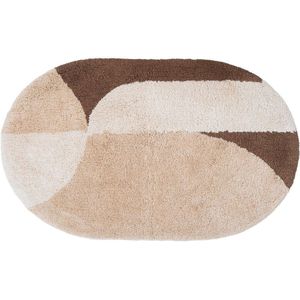 Veer Carpets Badmat Bowie - Beige Ovaal 60 x 100 cm
