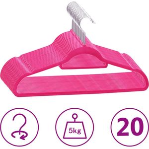 vidaXL-20-delige-Kledinghangerset-anti-slip-fluweel-roze