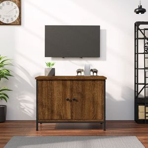 vidaXL-Tv-meubel-met-deuren-60x35x45-cm-bewerkt-hout-bruin-eiken