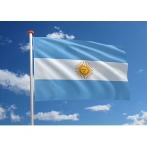 Vlag Argentinië - 50 vlaggen - Argentinië - 90/150cm - Vlag - Met poolgeleider