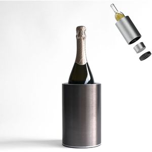 Coolenator Wijnkoeler Hoes - Flessenkoeler met 6 uur Actieve Koeling - Noir